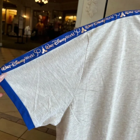 Walt Disney World 50th Anniversary Vault Collection Ringer Shirt NWT - Picture 2 of 5